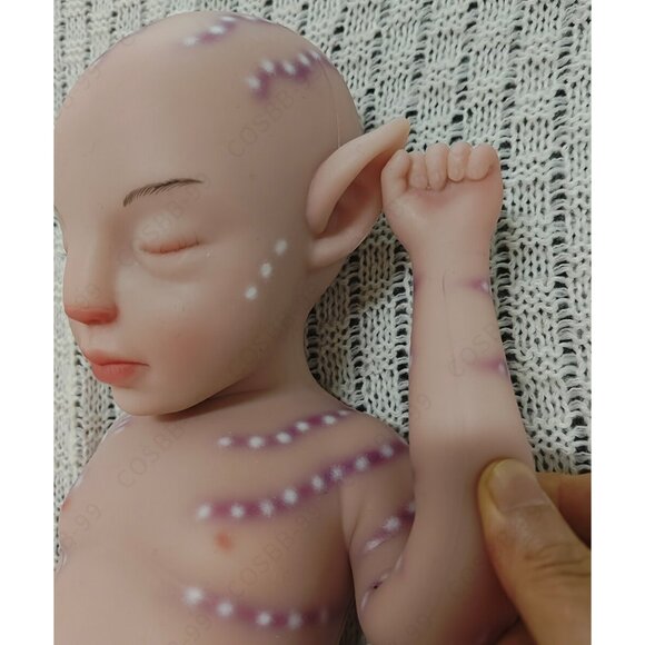 45cm Reborn Baby Dolls Full Body Platinum Soft Silicone Doll 4.96lbs Girl Baby - Picture 8 of 16